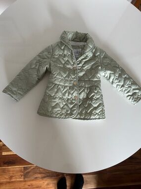 Liv and Lottie toddler girl' Quilted Sage Green Puffer Jacket